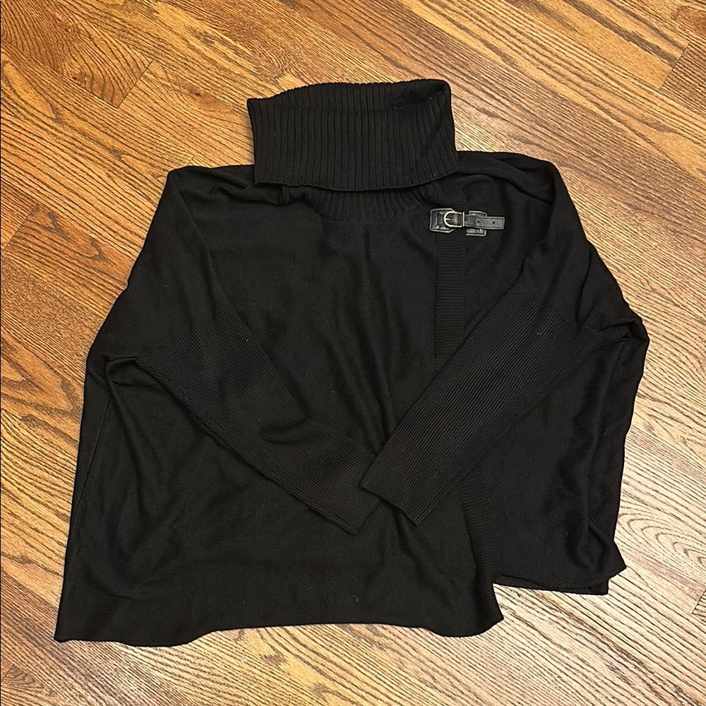 NWT Calvin Klein Black Poncho Style Sweater; S/M